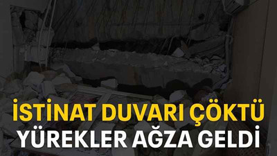 İstinat duvarı çöktü yürekler ağza geldi